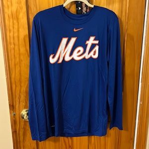 Mens Mets Long Sleeve TShirt Size Large